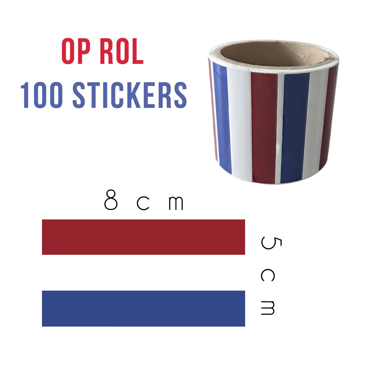 Stickers Vlag Nederland op rol (100 stuks)