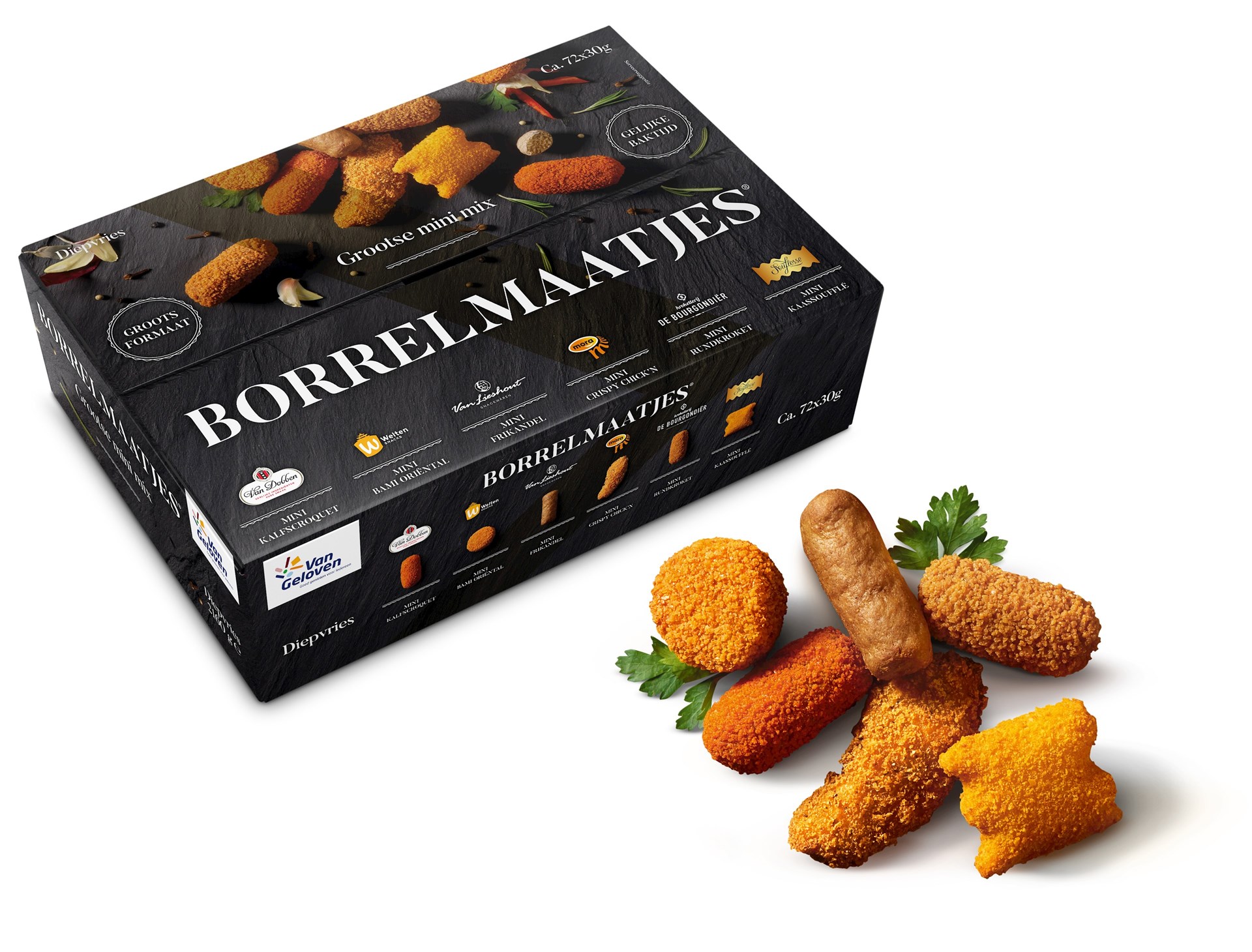 Borrelmaatjes Mini Snacks 30 GR – 72 Stuks